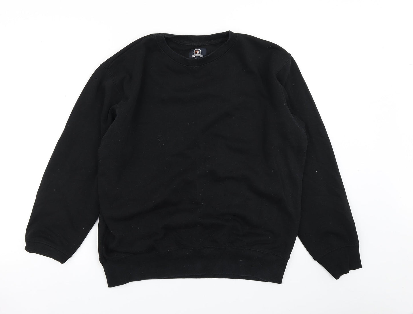 Hutson Harbour Mens Black   Pullover Sweatshirt Size S