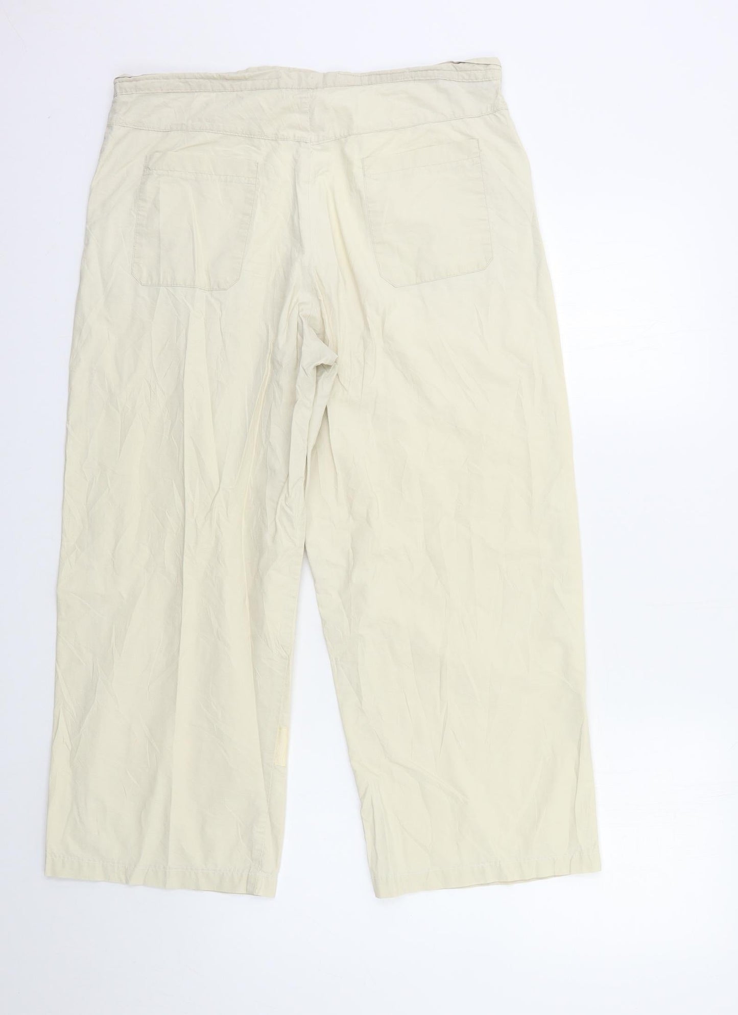 Preworn Womens Beige   Cropped Trousers Size 32 in L25 in