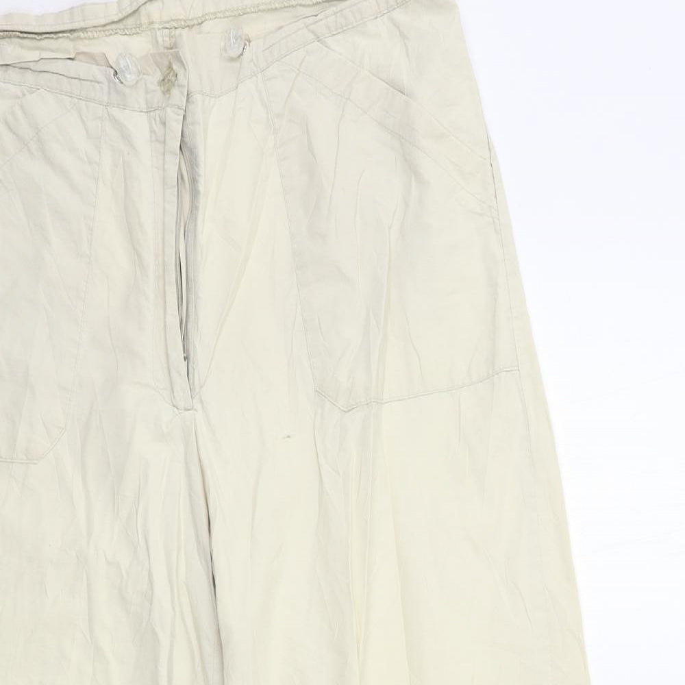 Preworn Womens Beige   Cropped Trousers Size 32 in L25 in