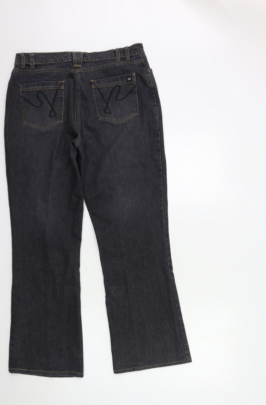 Cecil Womens Black  Denim Bootcut Jeans Size 33 in L29 in