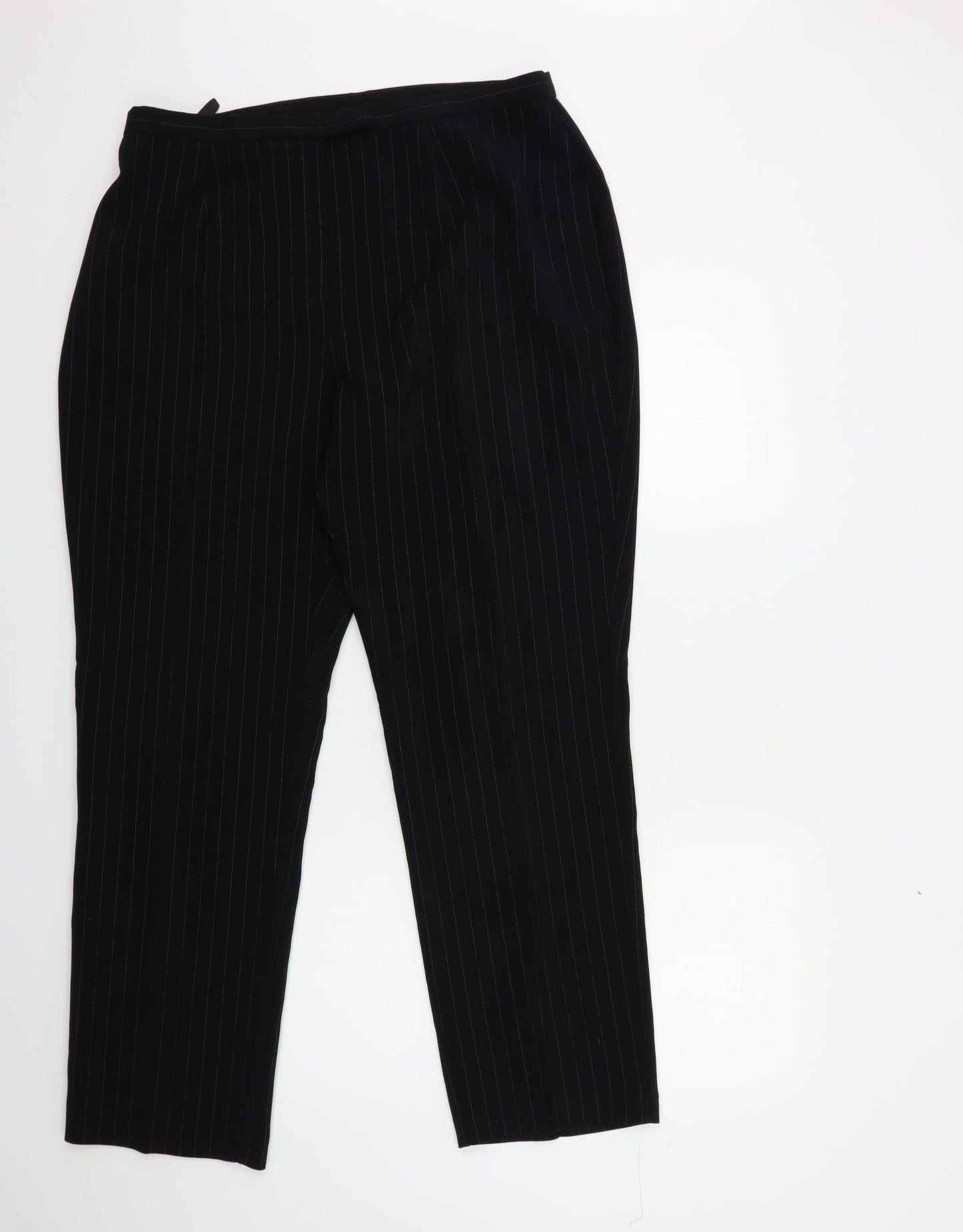 Etam Womens Black Striped  Trousers  Size 18 L21 in