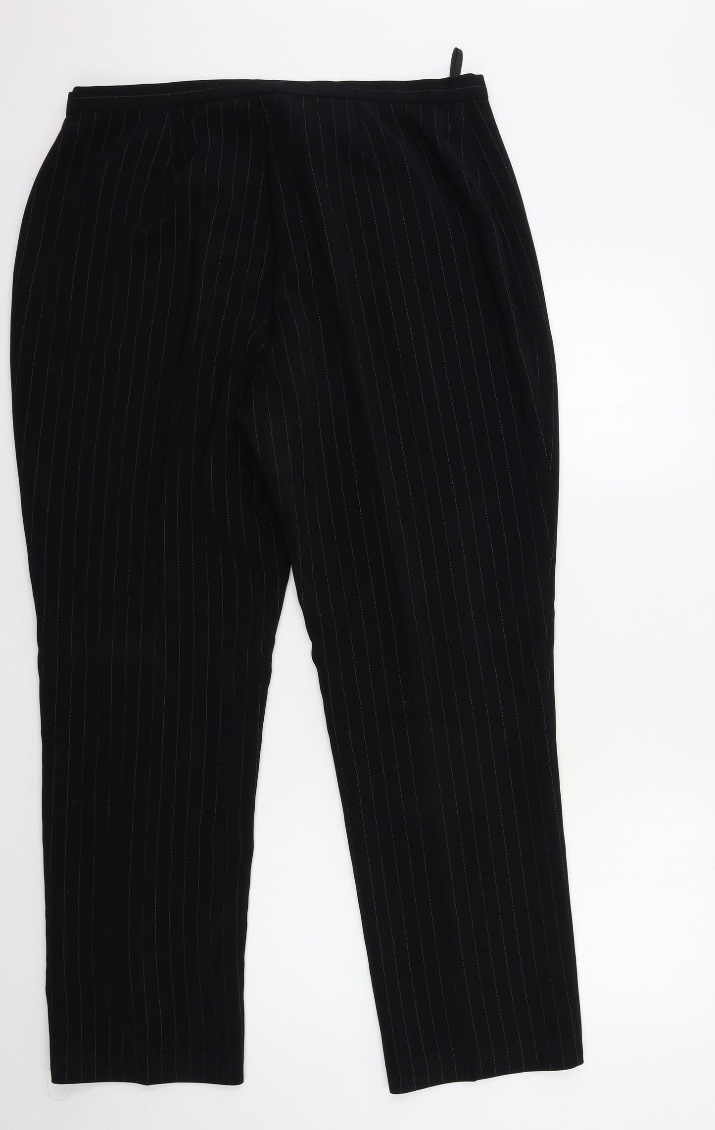 Etam Womens Black Striped  Trousers  Size 18 L21 in