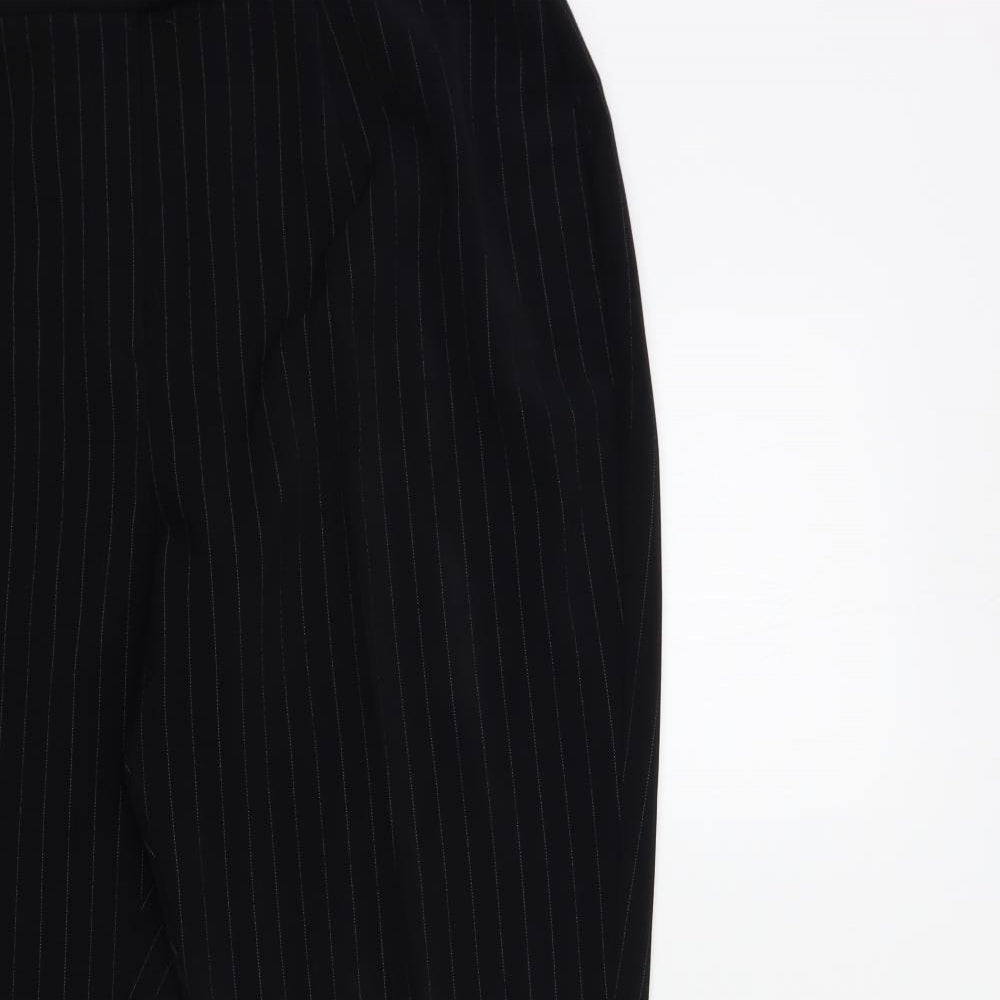 Etam Womens Black Striped  Trousers  Size 18 L21 in