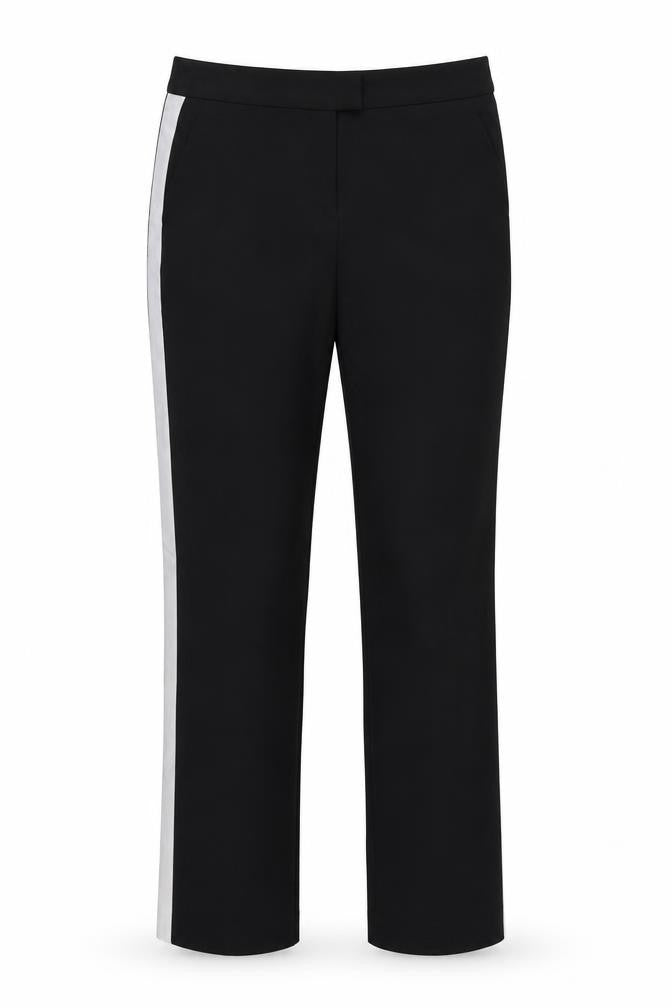 Front view of Atmosphere women’s black trousers, size UK 8, 24-inch leg