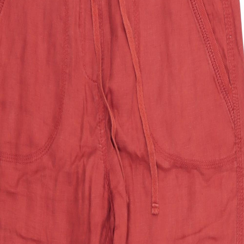 M&S Womens Orange   Trousers  Size 12 L27 in - Stretch waistband