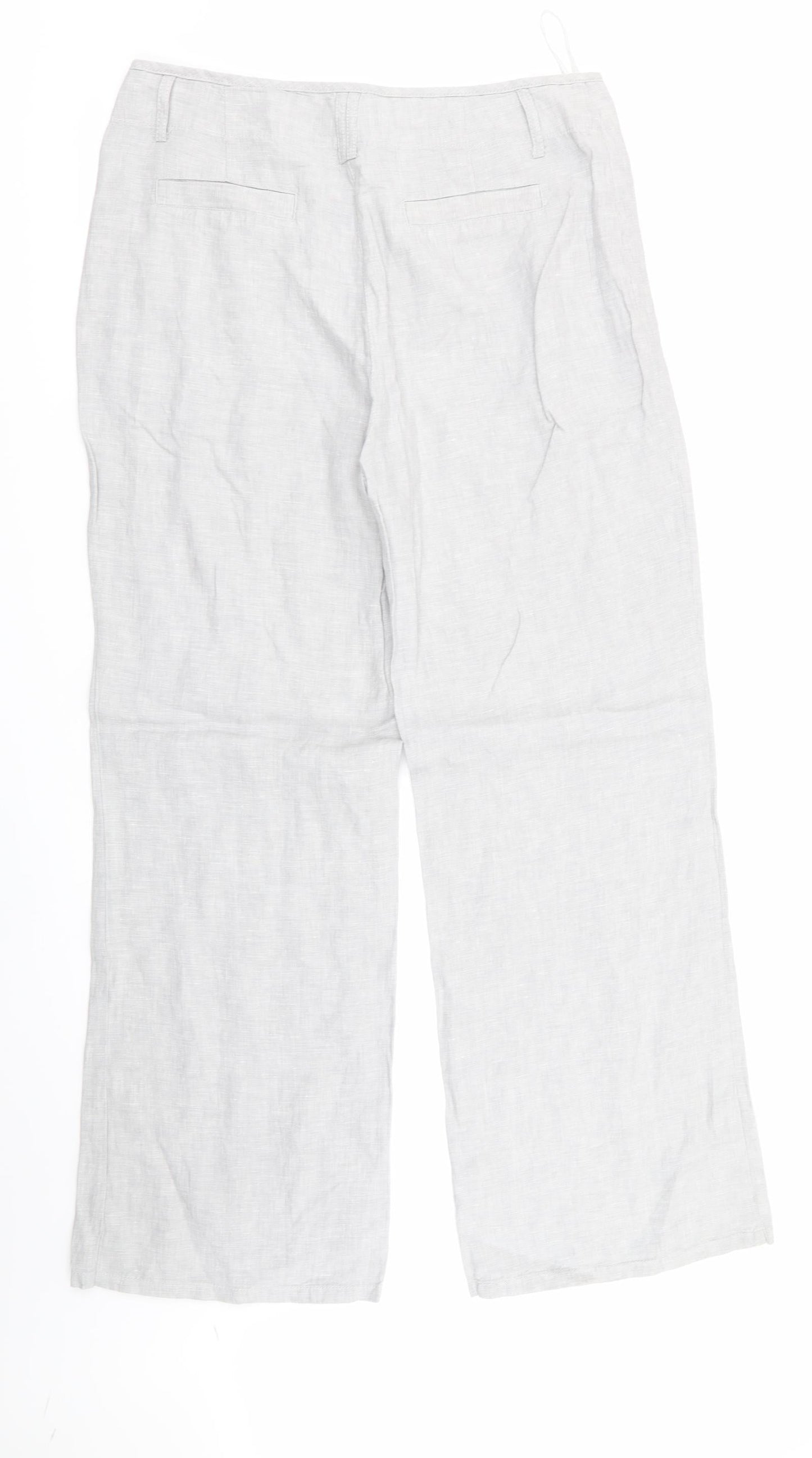 Per Una Womens Grey   Trousers  Size 10 L28 in