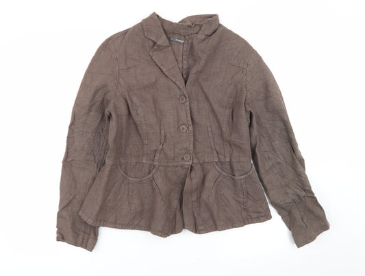 Preworn Womens Brown   Jacket Blazer Size L