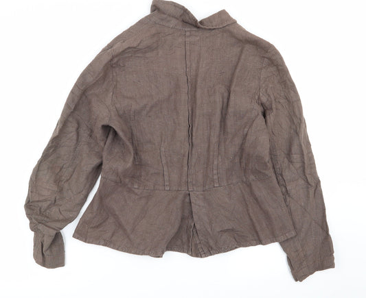 Preworn Womens Brown   Jacket Blazer Size L