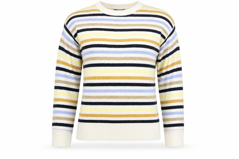 M&S Womens Beige Striped  Pullover Jumper Size S