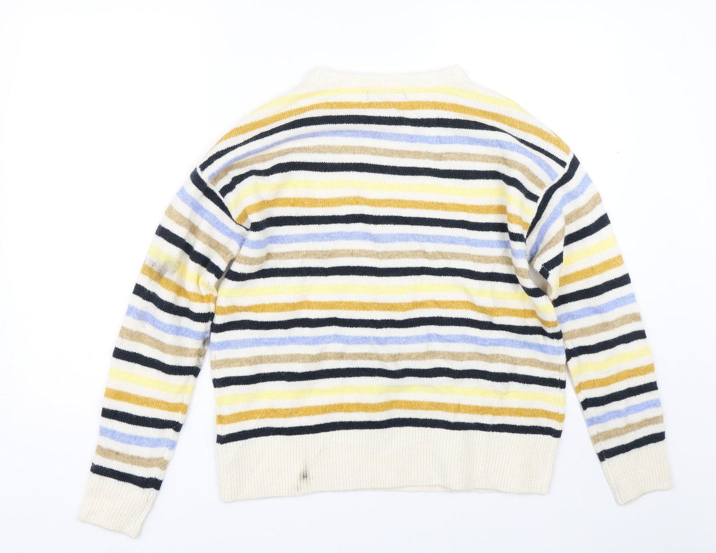 M&S Womens Beige Striped  Pullover Jumper Size S