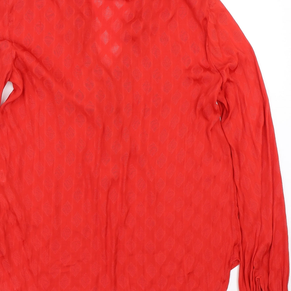 NEXT Womens Red   Basic Button-Up Size 10