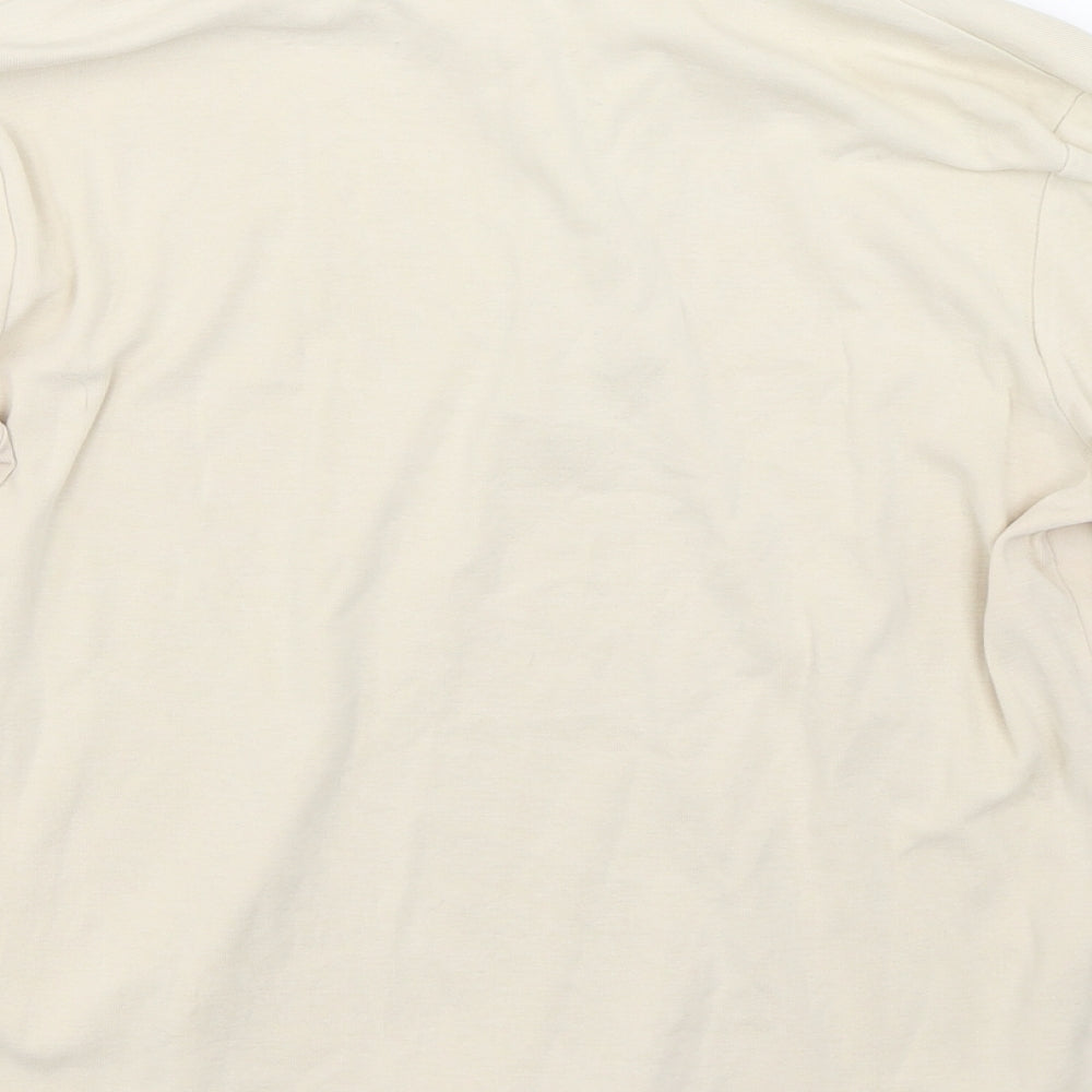 Carolyn Taylor Womens Beige   Basic T-Shirt Size L