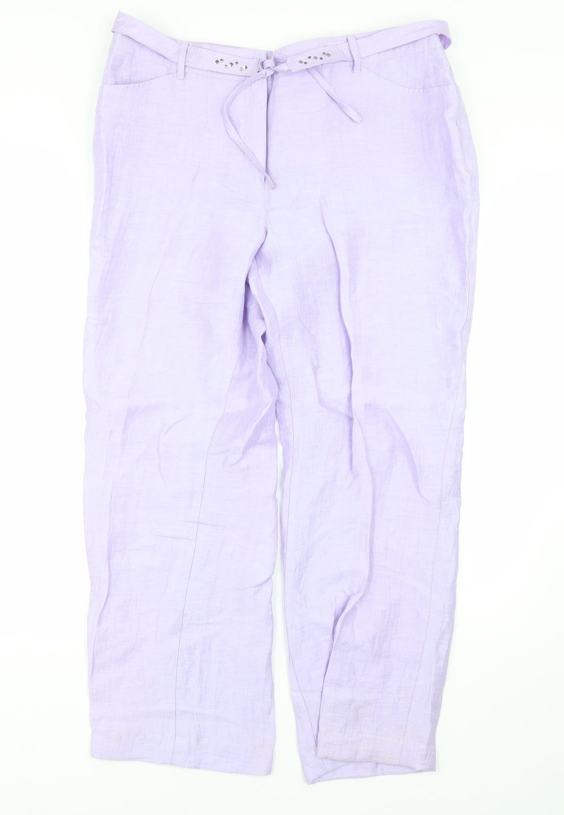 Lebek Womens Purple   Trousers  Size 36 L26 in