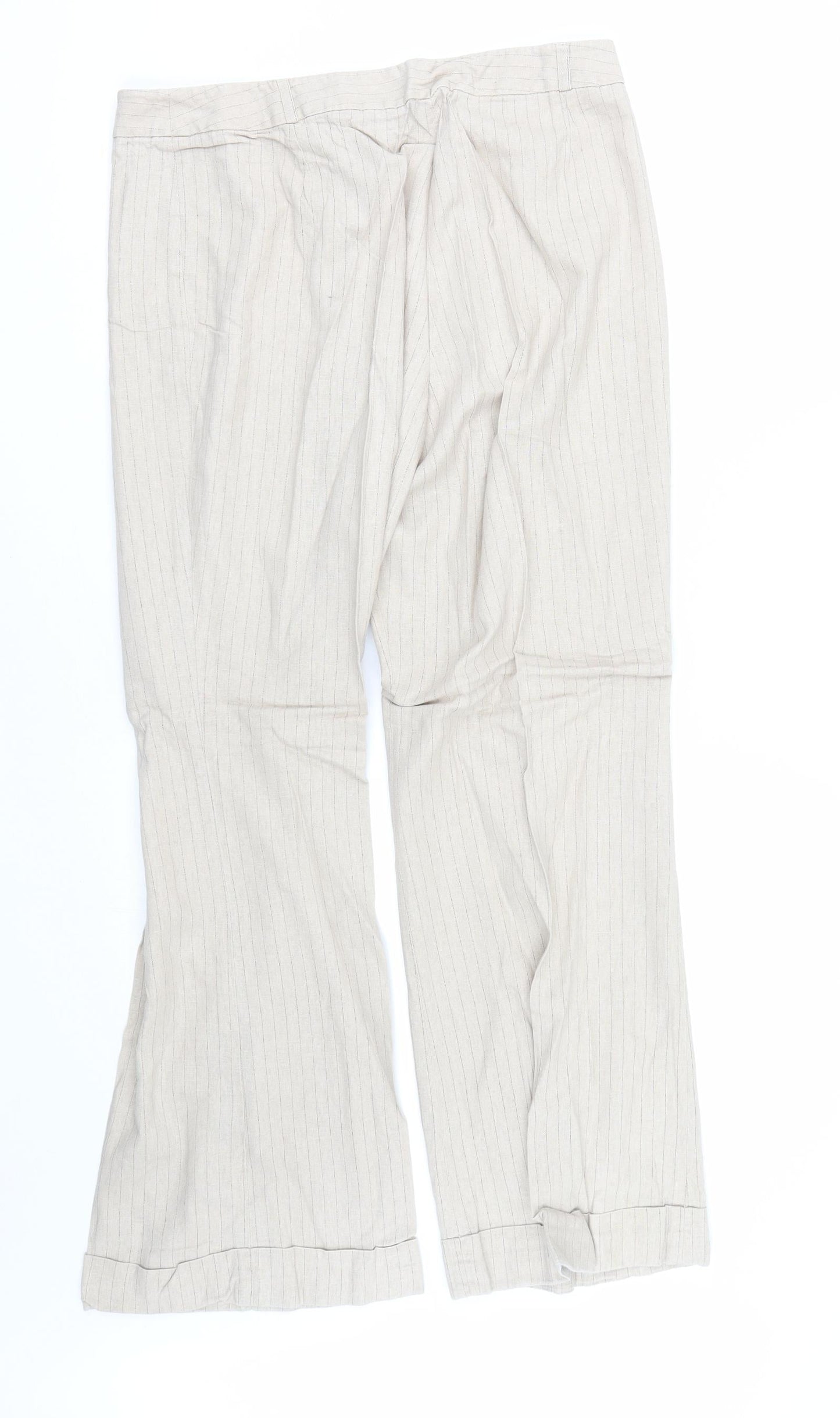 Dorothy Perkins Womens Beige   Trousers  Size 16 L26.5 in