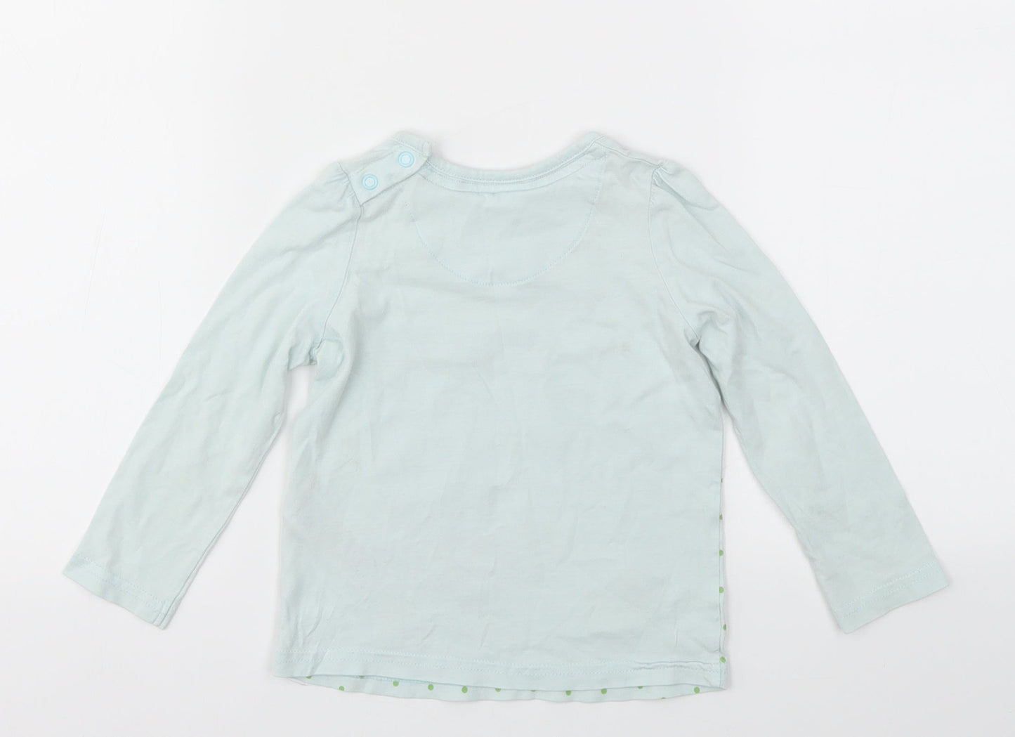M&S Girls Blue Animal Print  Top Pyjama Top Size 2 Years