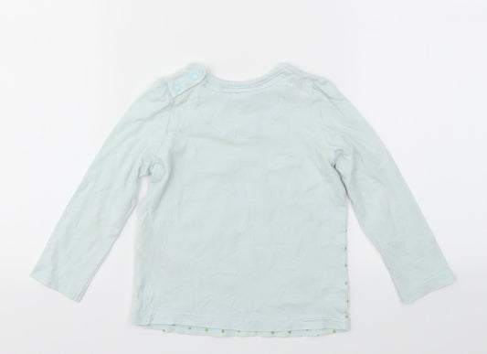 M&S Girls Blue Animal Print  Top Pyjama Top Size 2 Years