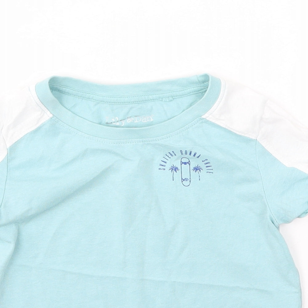 Lily & dan Boys Blue   Basic T-Shirt Size 3-4 Years