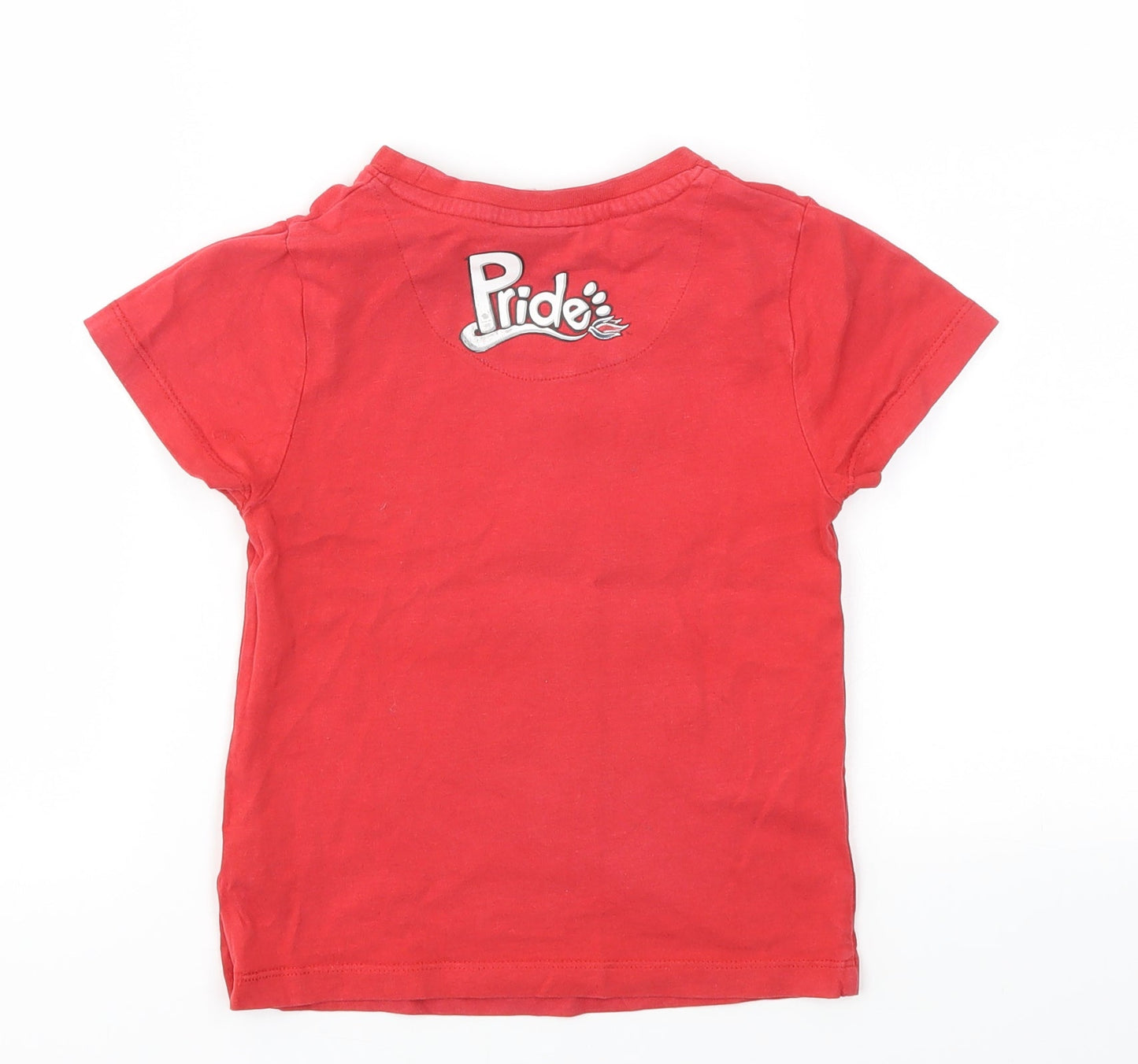 Pride Boys Red Animal Print  Basic T-Shirt Size 3-4 Years