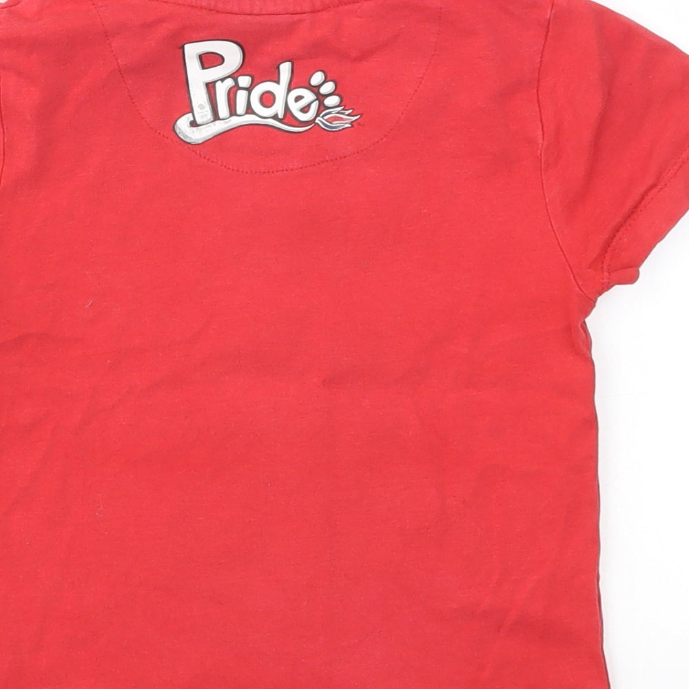 Pride Boys Red Animal Print  Basic T-Shirt Size 3-4 Years