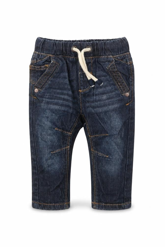 Front view of Next girls’ blue capri jeans, size 6-9, months