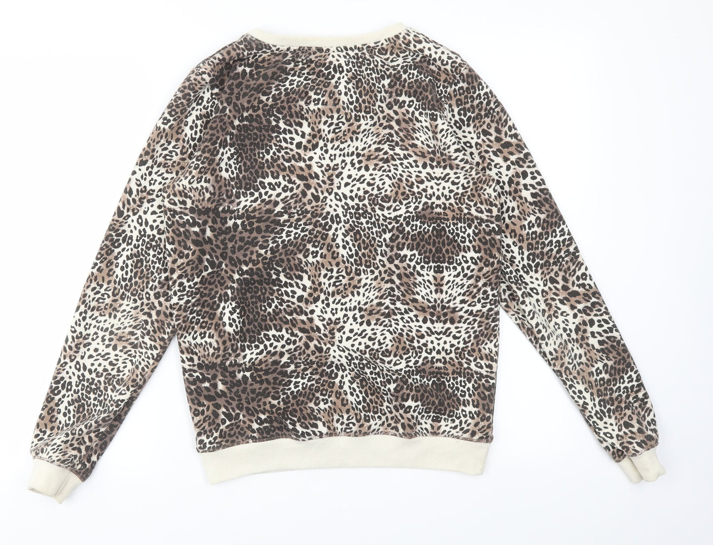 Brave Soul Womens Brown Animal Print  Pullover Jumper Size S