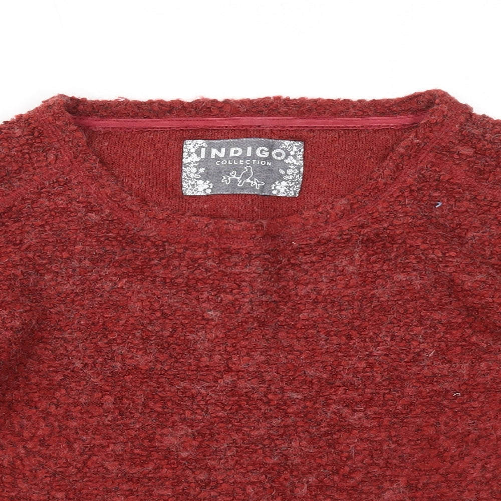 M&S Womens Red   Pullover Jumper Size 12