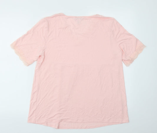 Slenderella Womens Pink   Top Pyjama Top Size 16