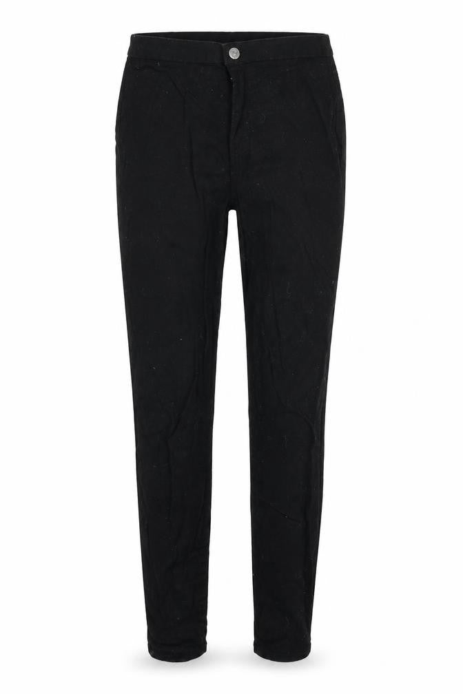 Front view of Denim & Co. women’s black denim jegging jeans, size UK 12, 30-inch leg