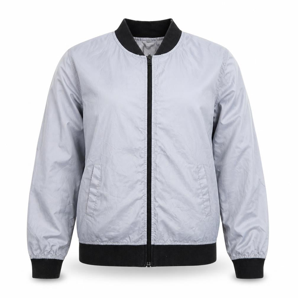 PRETTYLITTLETHING Womens Silver   Jacket  Size M