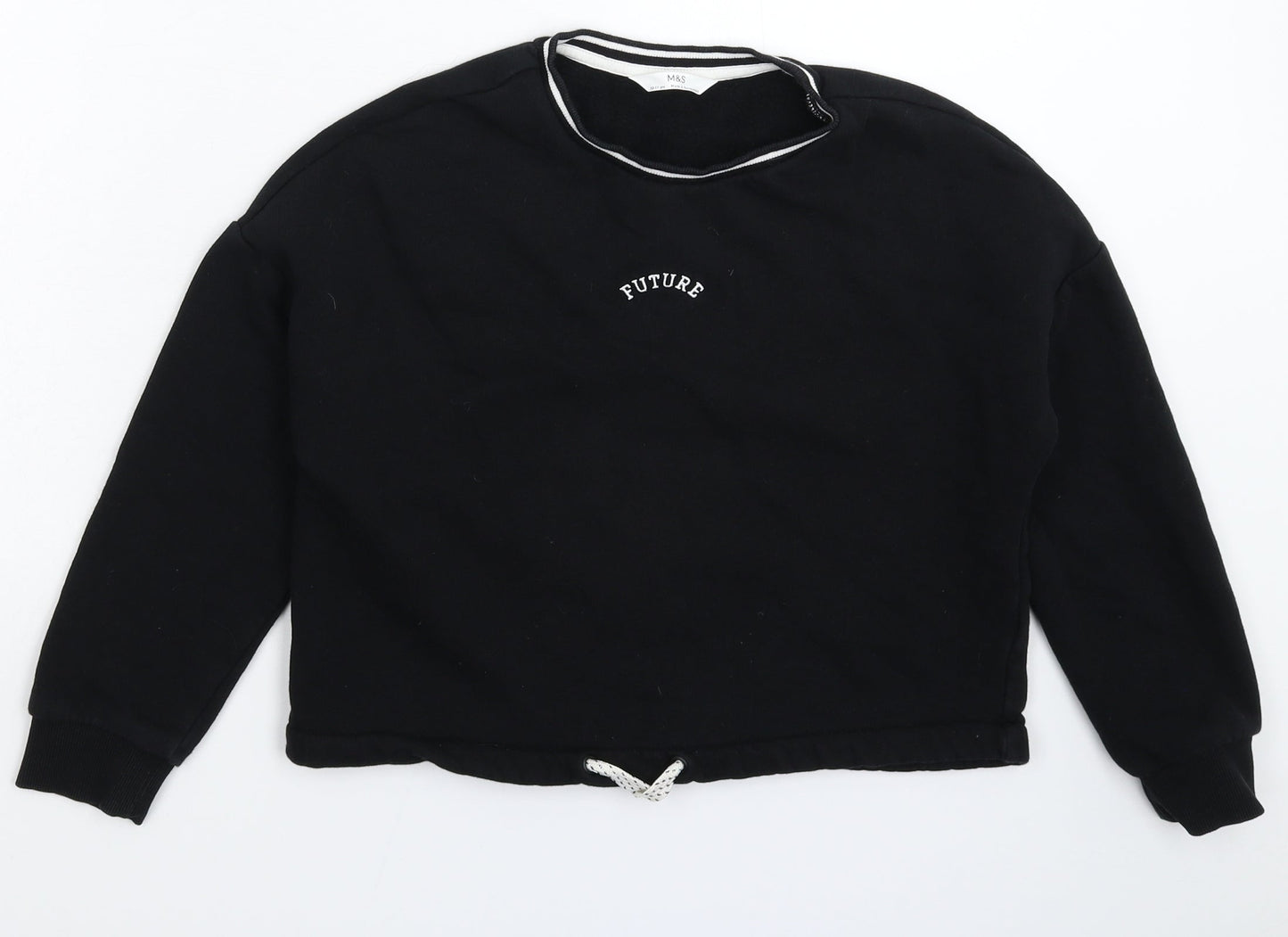Marks and Spencer Boys Black   Pullover Sweatshirt Size 10-11 Years