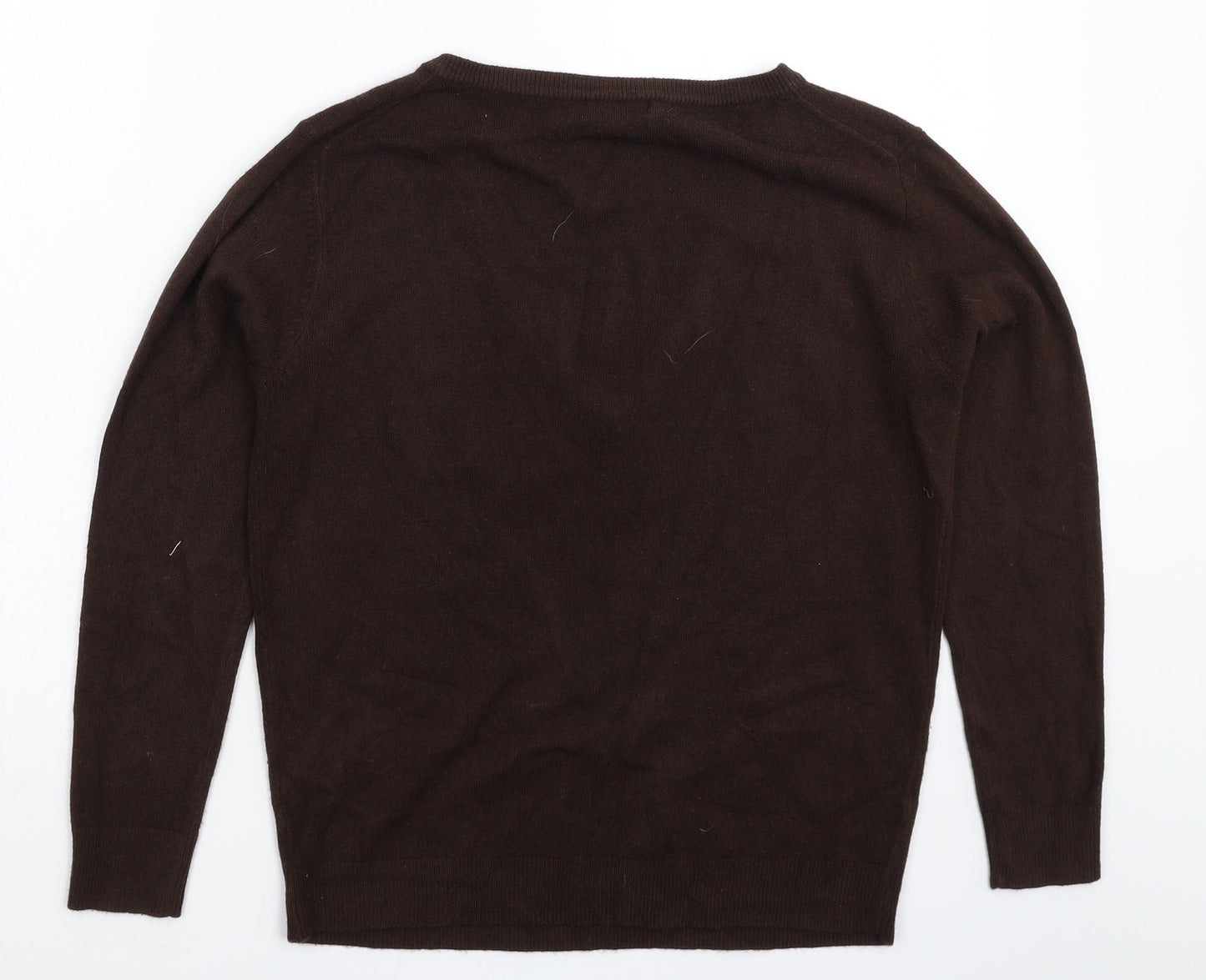 Look Womens Grey  Knit Pullover Jumper Size S