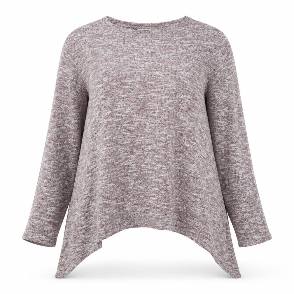 Front view of Papaya women’s grey knit jumper, size UK 16