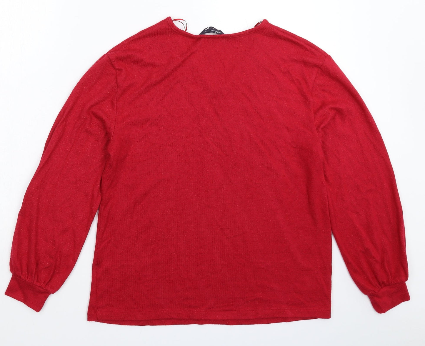 Marks and Spencer Womens Red  Knit Pullover Jumper Size 10