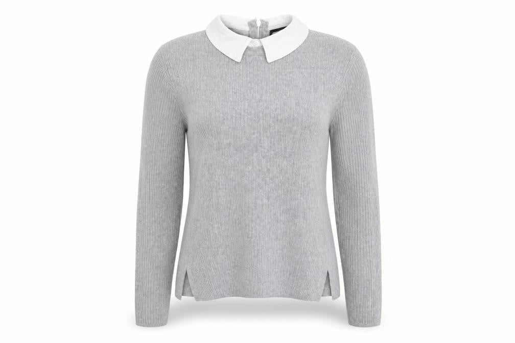 Topshop Womens Grey  Knit Pullover Jumper Size 8