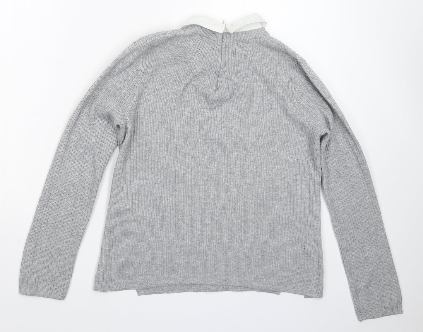 Topshop Womens Grey  Knit Pullover Jumper Size 8