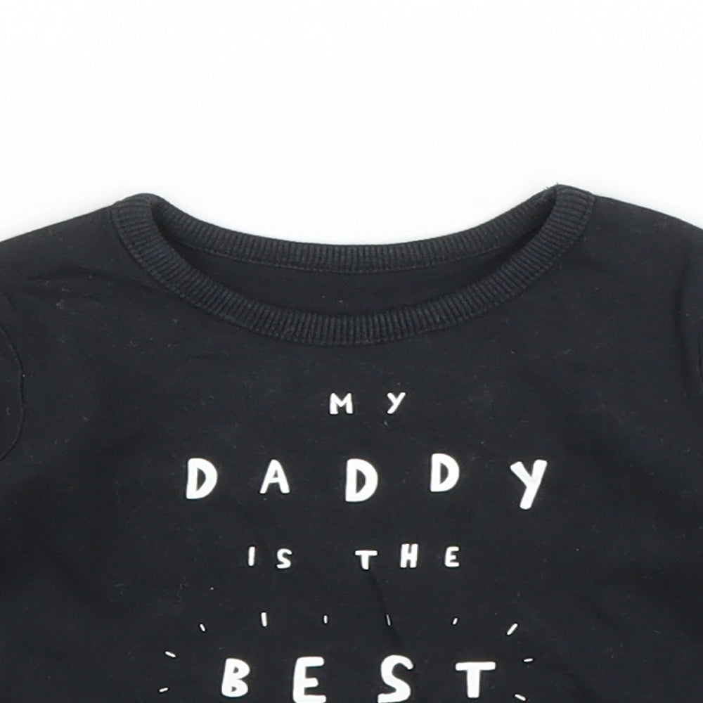 George Baby Black   Basic T-Shirt Size 0-3 Months