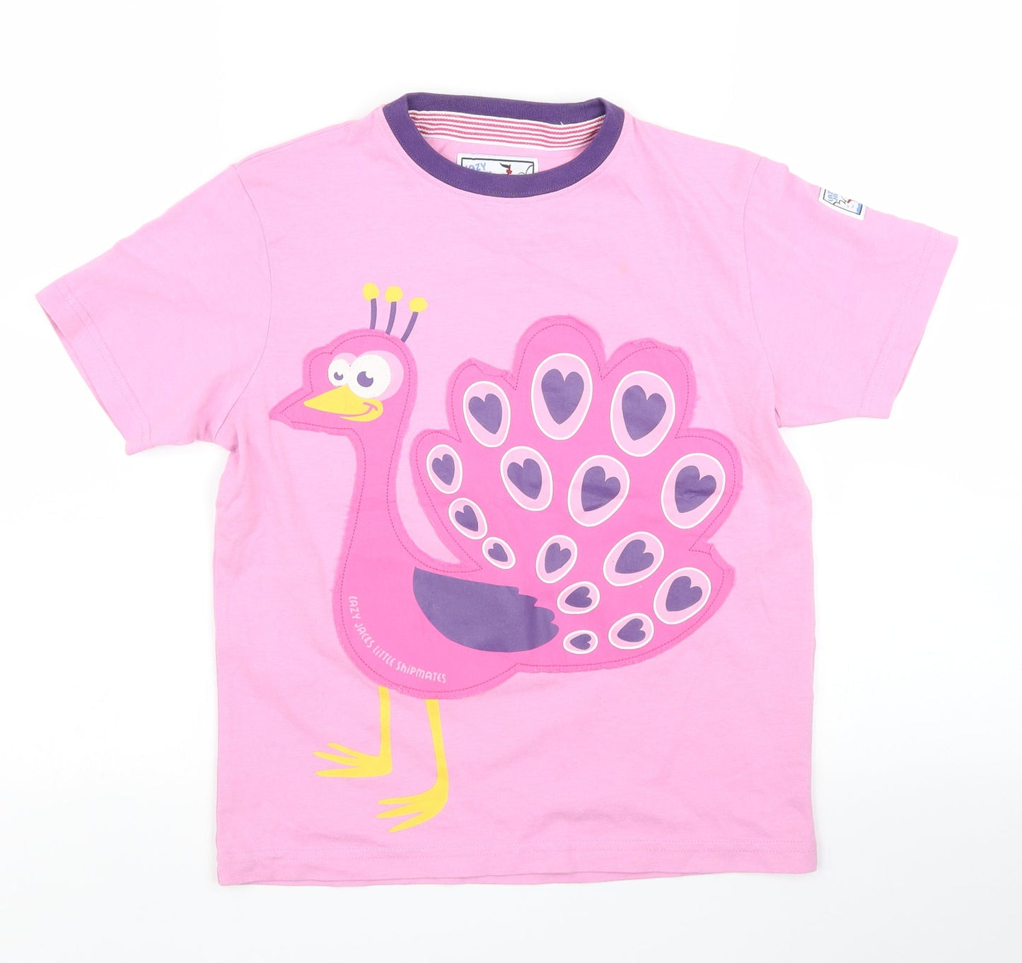 Lazy Jacks Girls Pink   Basic T-Shirt Size 7 Years