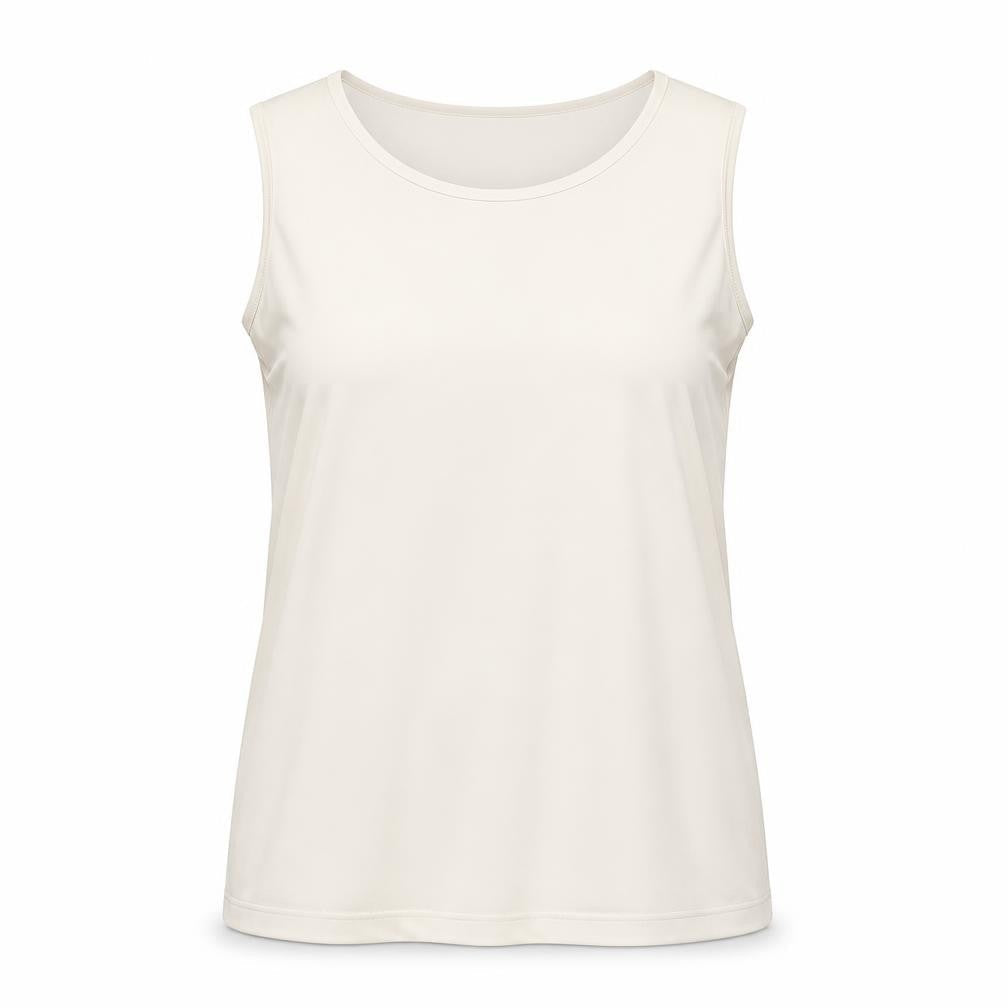 Front view of Gabriella Vicenza women’s white basic blouse, size XL