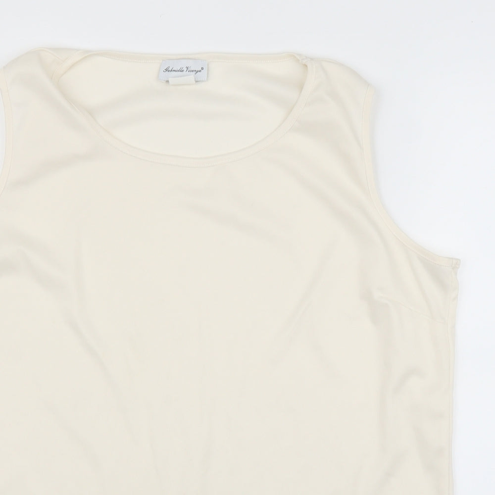 Gabriella Vicenza Womens White   Basic Blouse Size XL
