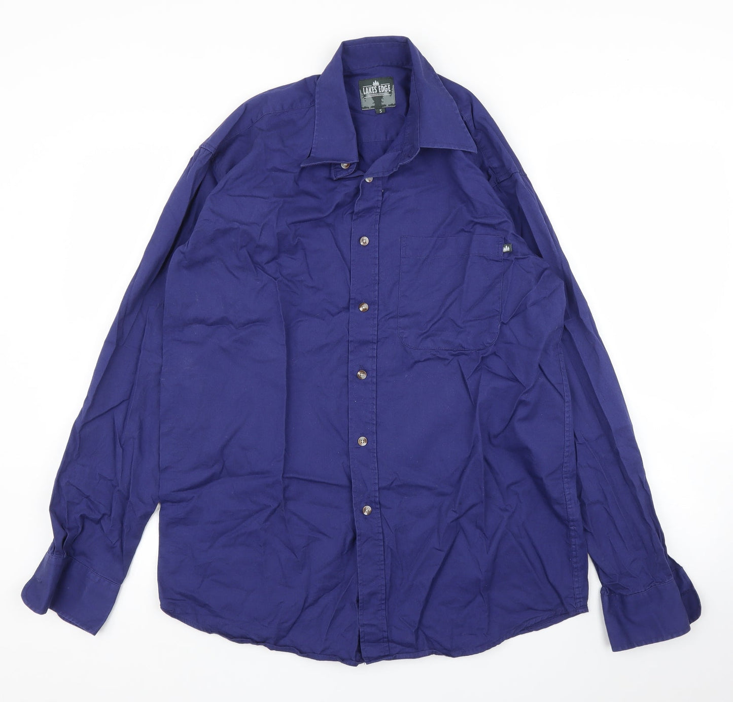 Lakes Edge Mens Blue    Button-Up Size L