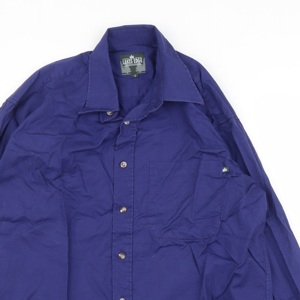 Lakes Edge Mens Blue    Button-Up Size L