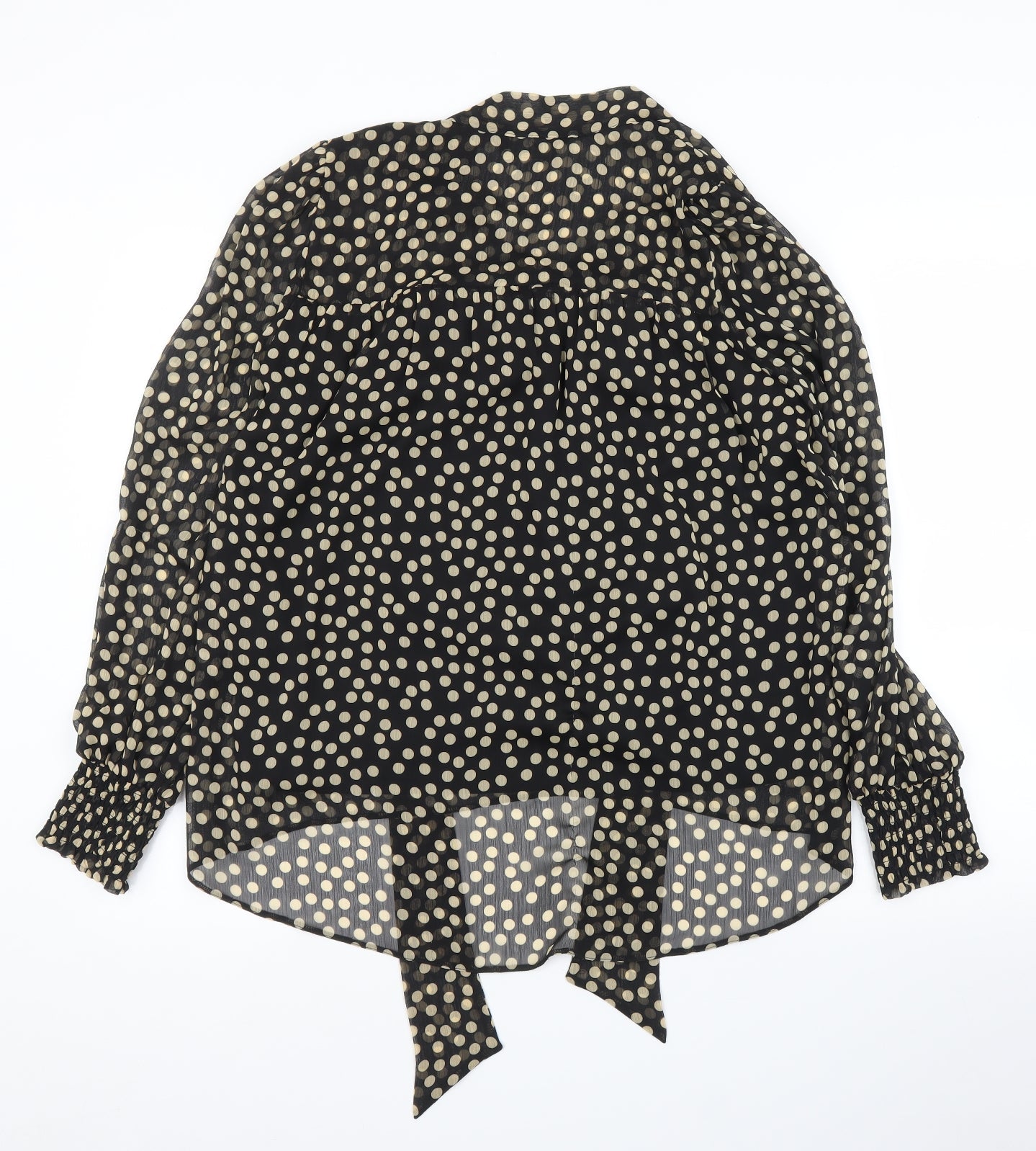 Dorothy Perkins Womens Black Polka Dot  Basic Blouse Size 10