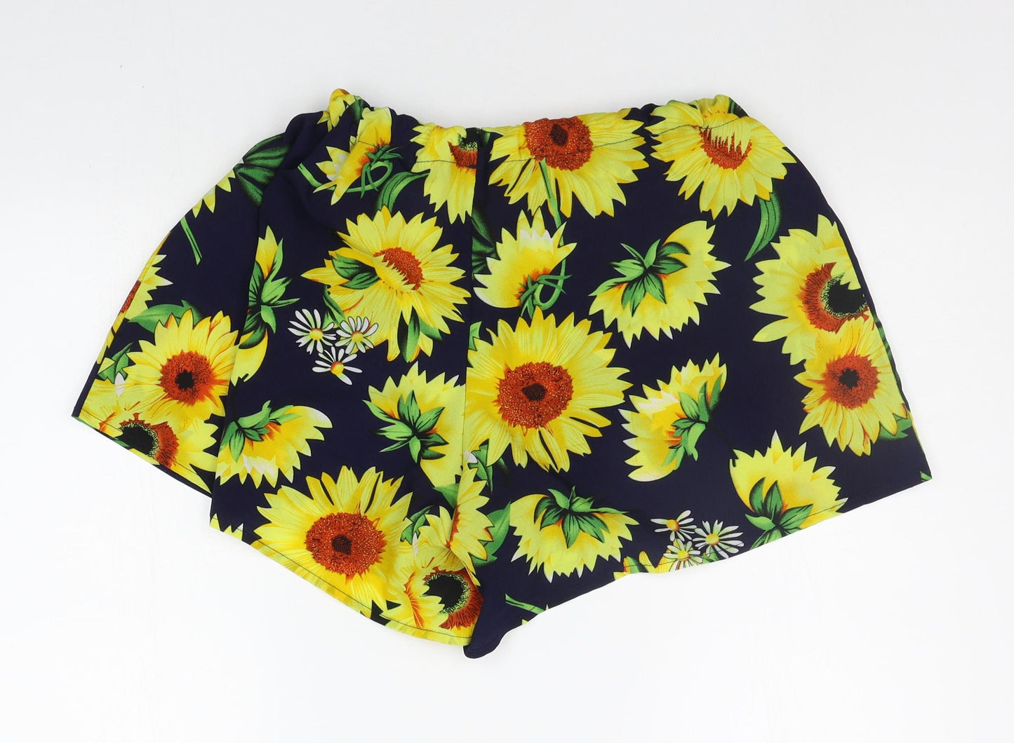 Preworn Womens Blue Floral  Sweat Shorts Size L