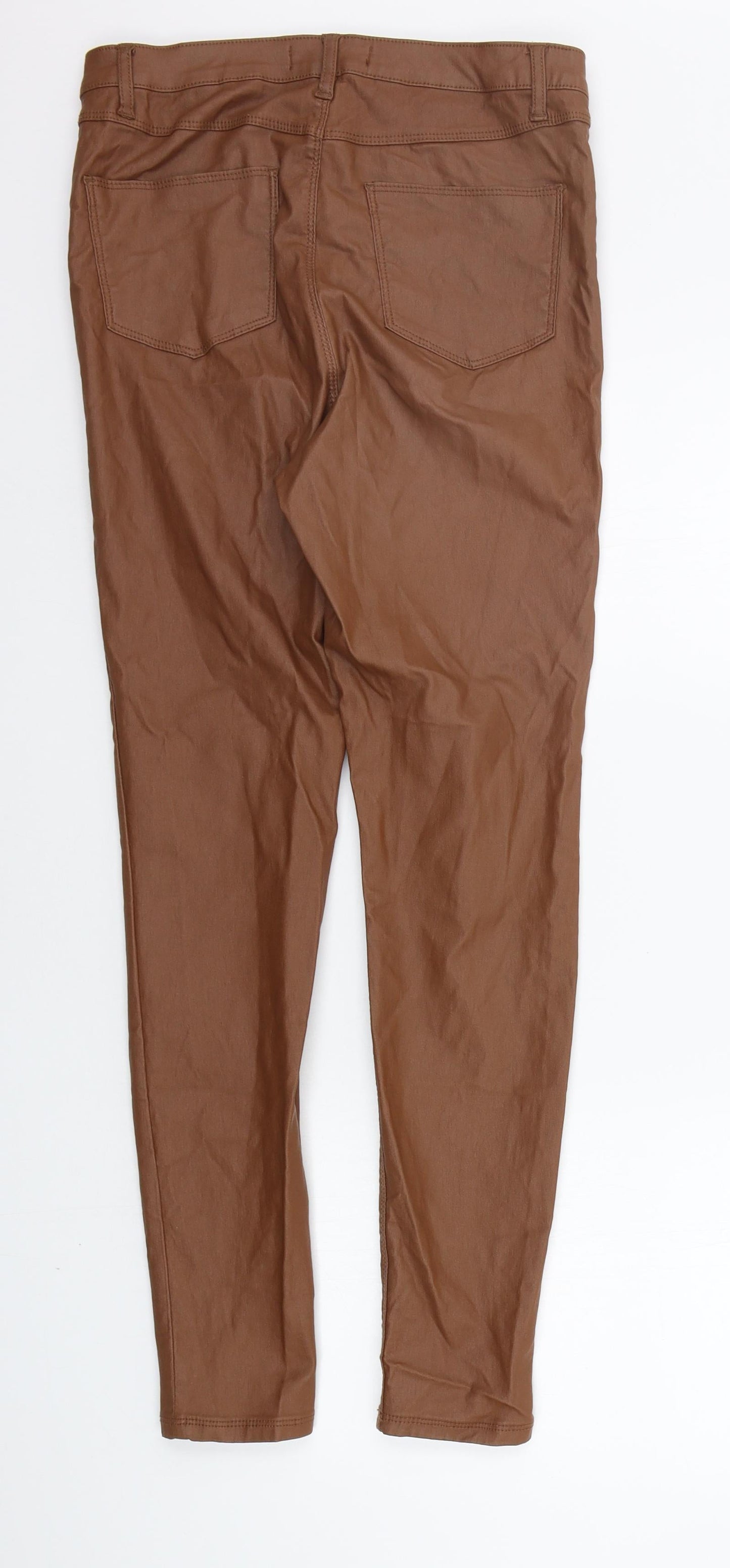 deniem co Womens Brown   Trousers  Size 12 L27 in