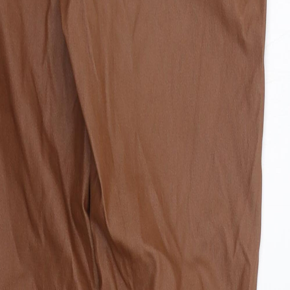 deniem co Womens Brown   Trousers  Size 12 L27 in
