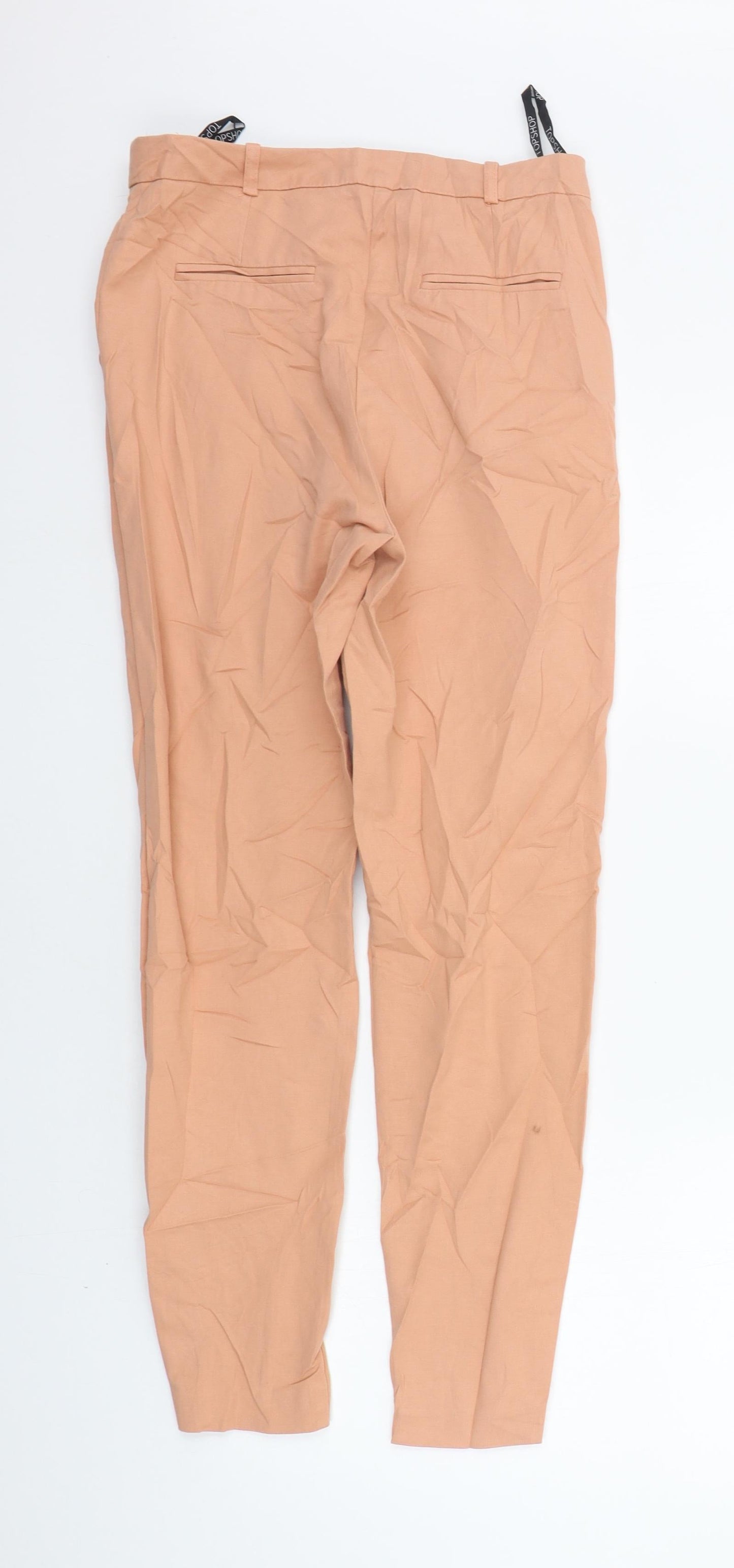 Topshop Womens Orange   Trousers  Size 8 L26 in