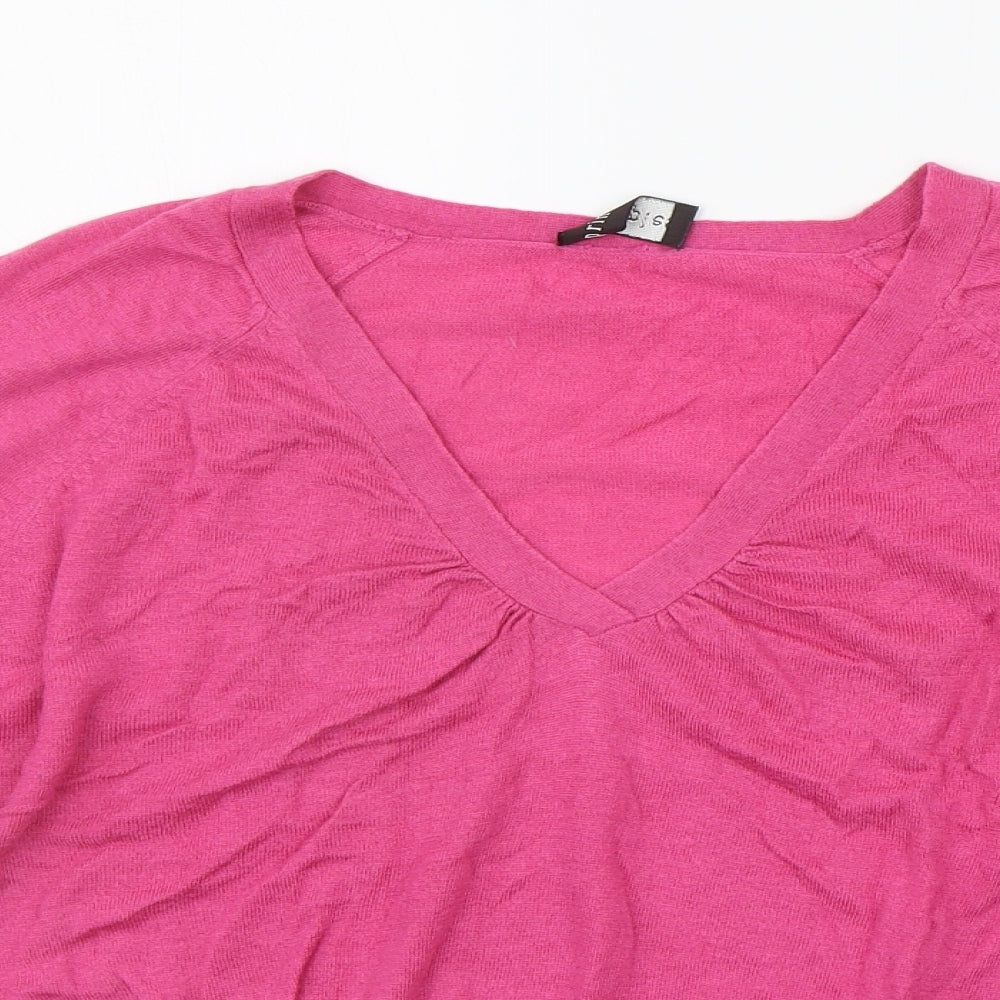 Principles Womens Pink Striped  Pullover Jumper Size 14
