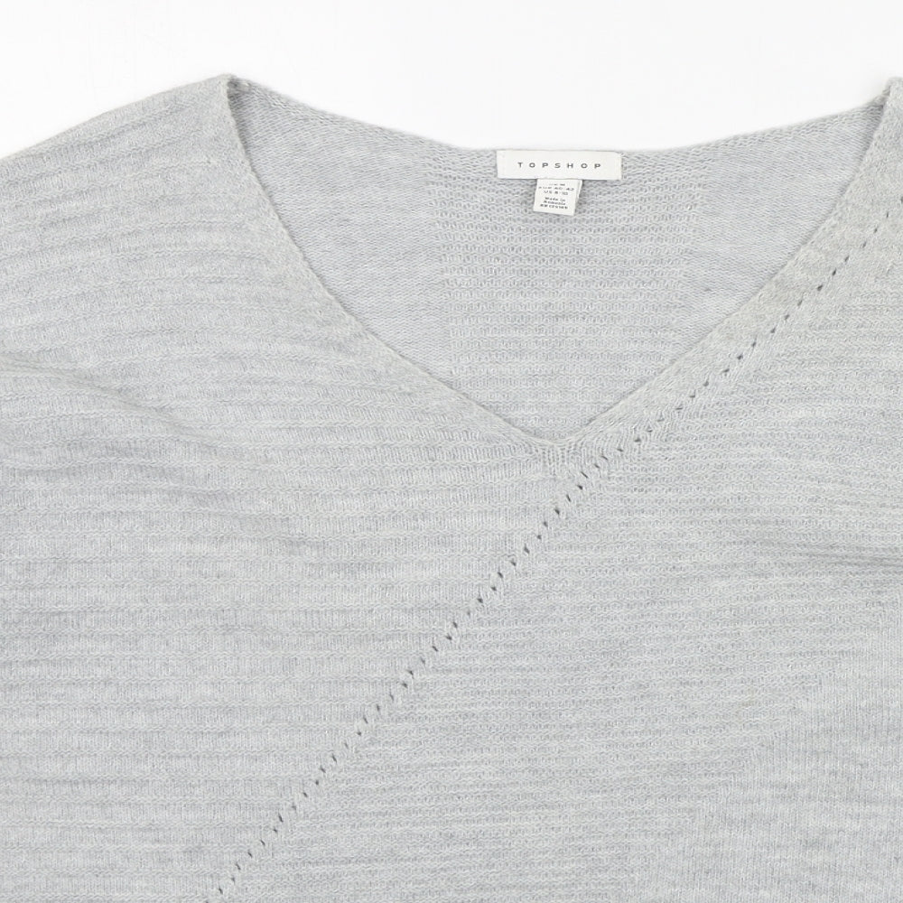 Topshop Womens Grey   Pullover Jumper Size M