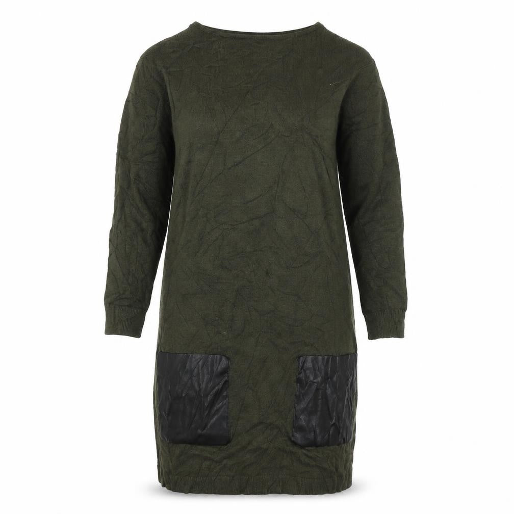 Front view of Atmosphere women’s green jumper, size UK 8