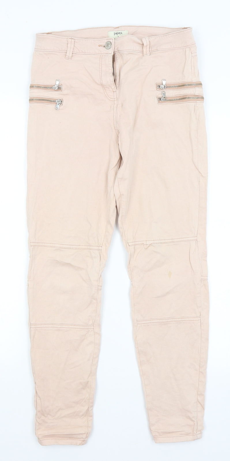 Papaya Womens Pink   Trousers  Size 8 L27 in